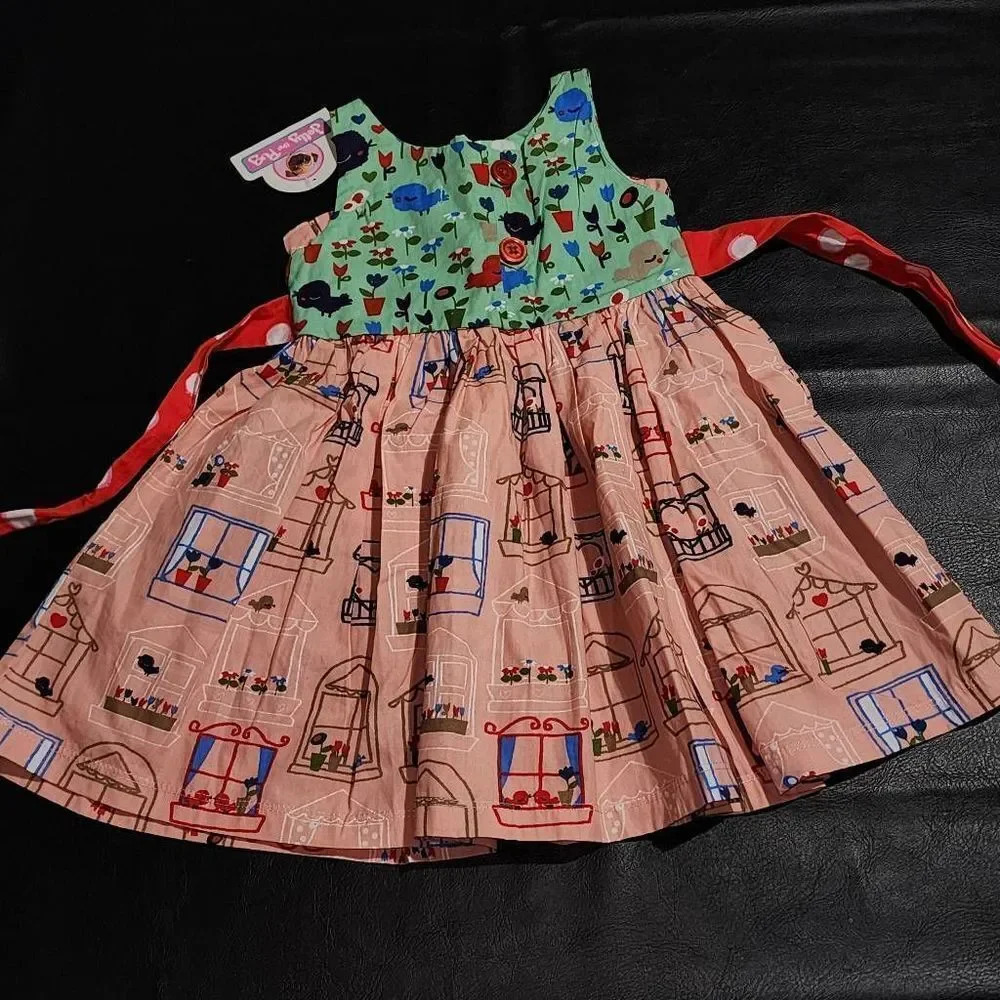 NWT Jelly‎ The Pug Girls Window Bird Dress 18 Months - Picture 2 of 4